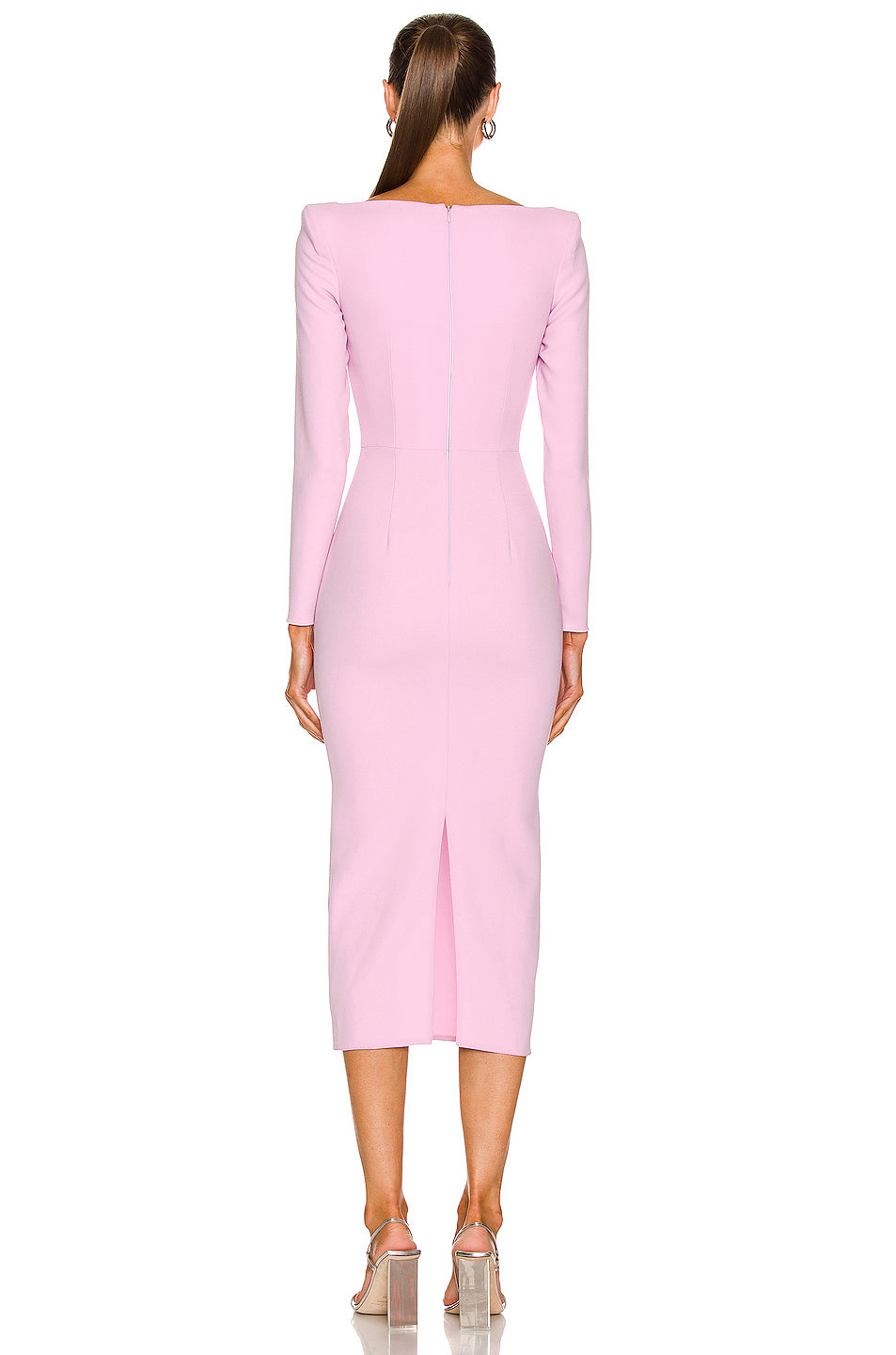 Long Sleeve Bustier Midi Dress HV8903