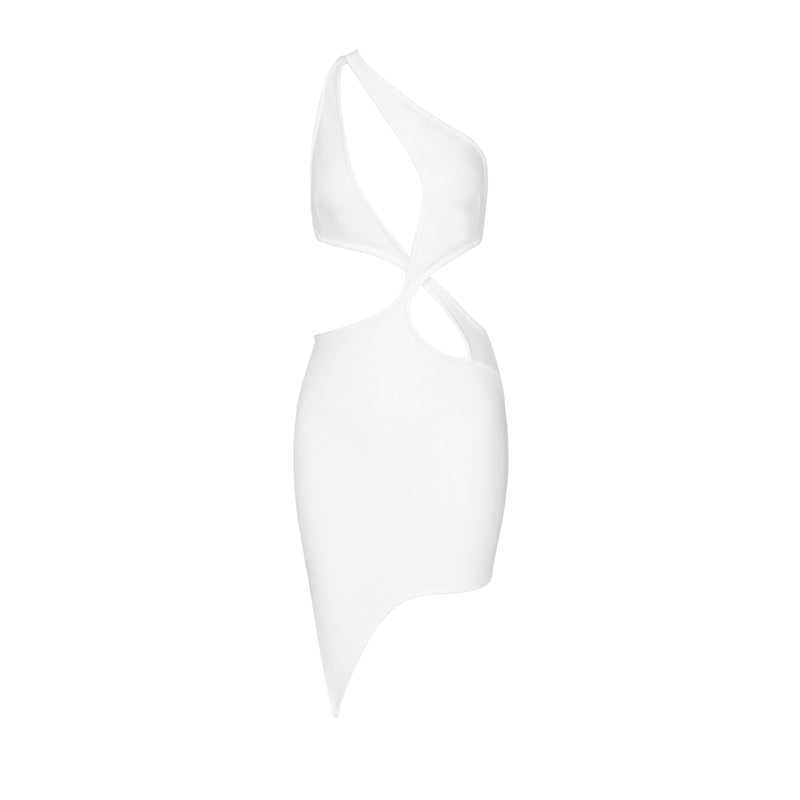 One Shoulder Cut Out Backless Dress HV7627
