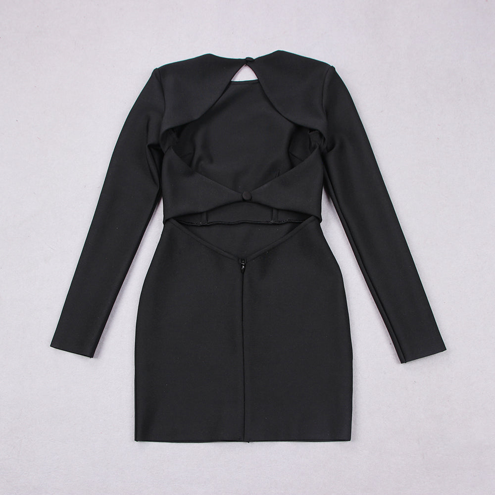 Long Sleeve Backless Dress
