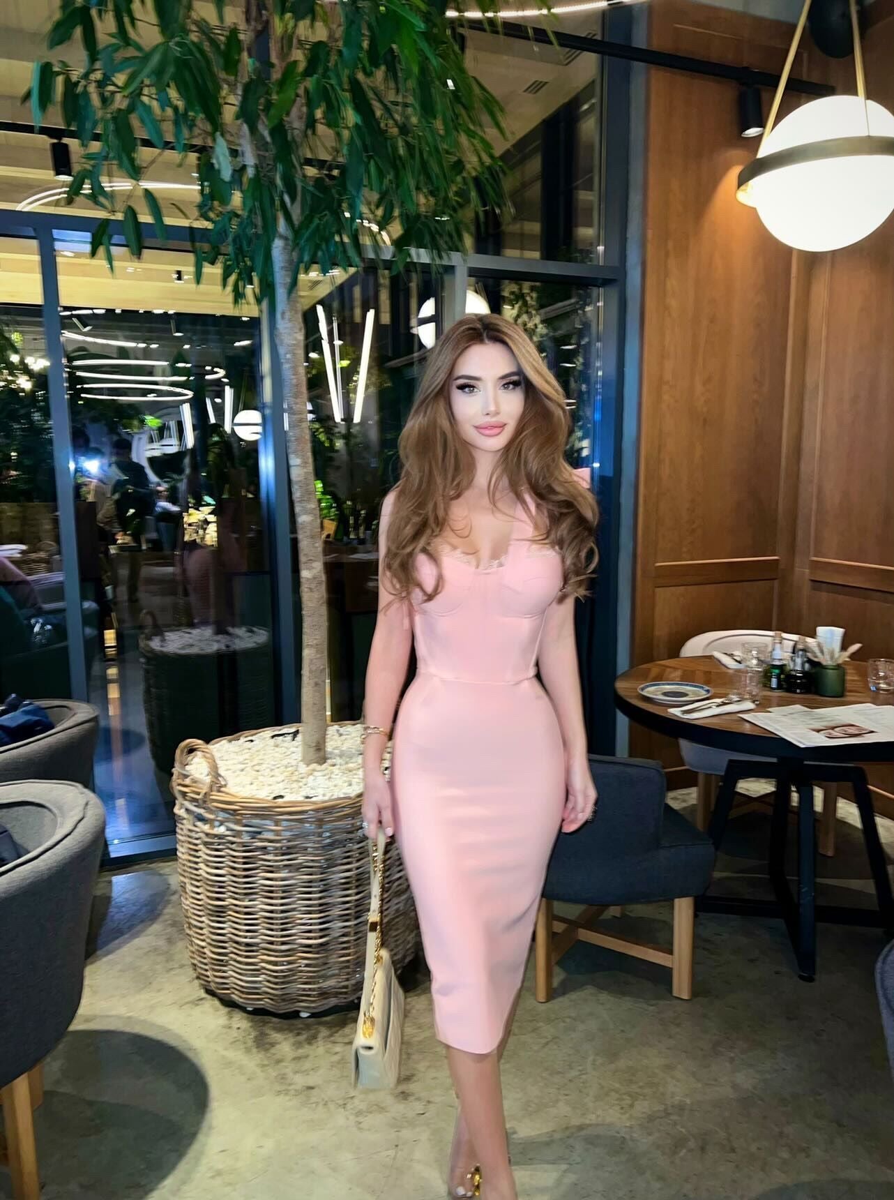 Tie Detail Lace Bustier Midi Dress HV7759