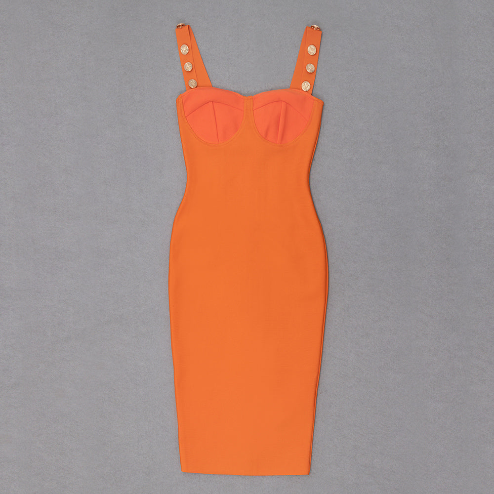 Button Bustier Dress HV8410