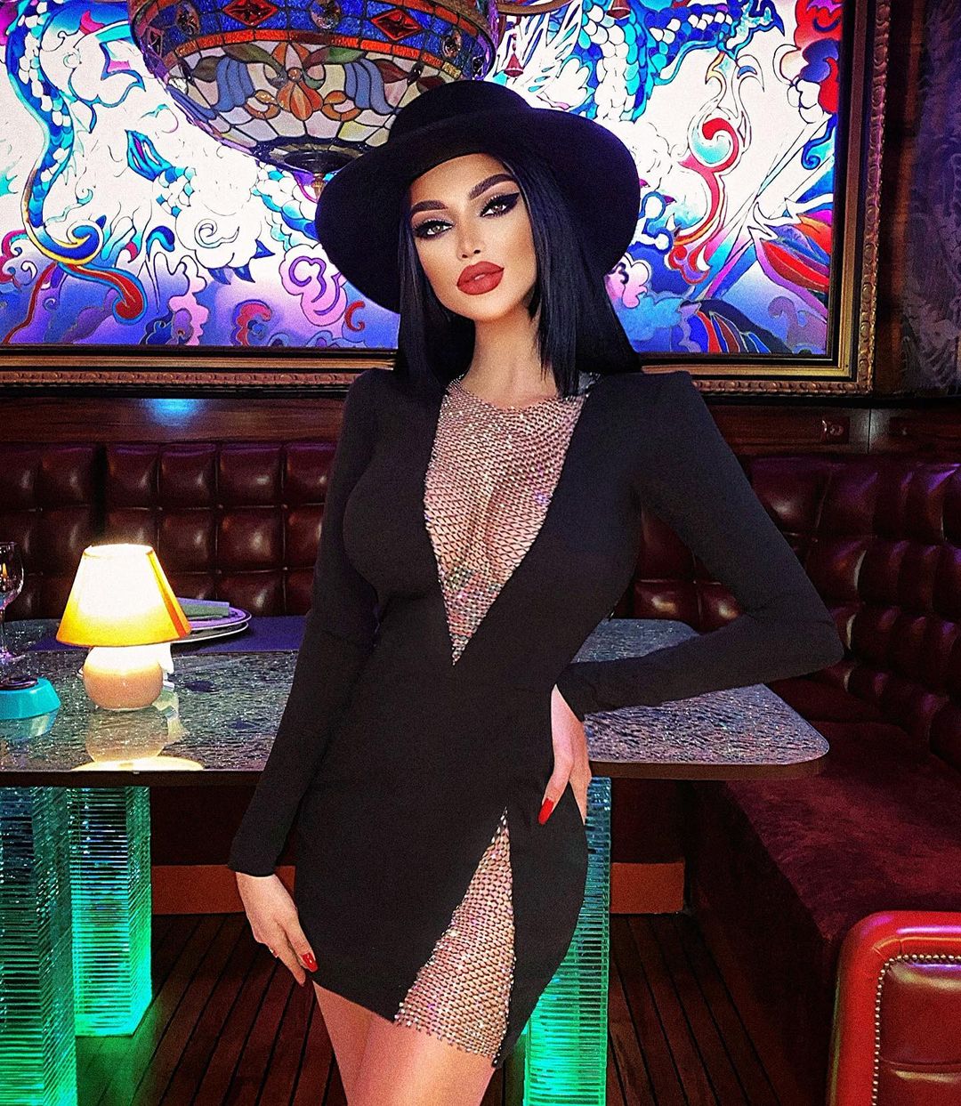 Long Sleeve Embellished Panel Detail Dress HV7072