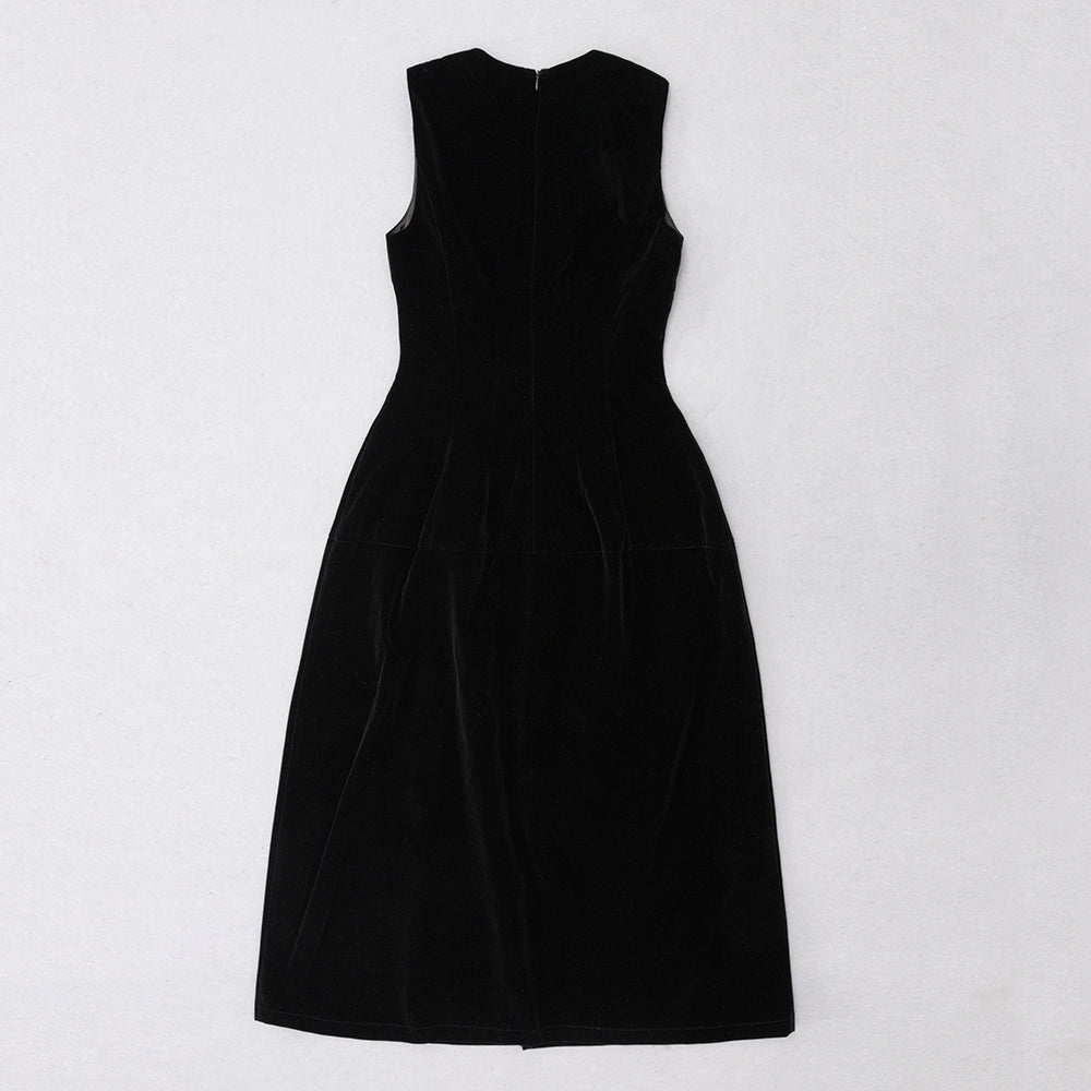 Bustier Detail Fluted Midi Dress Hot Pink HV8550