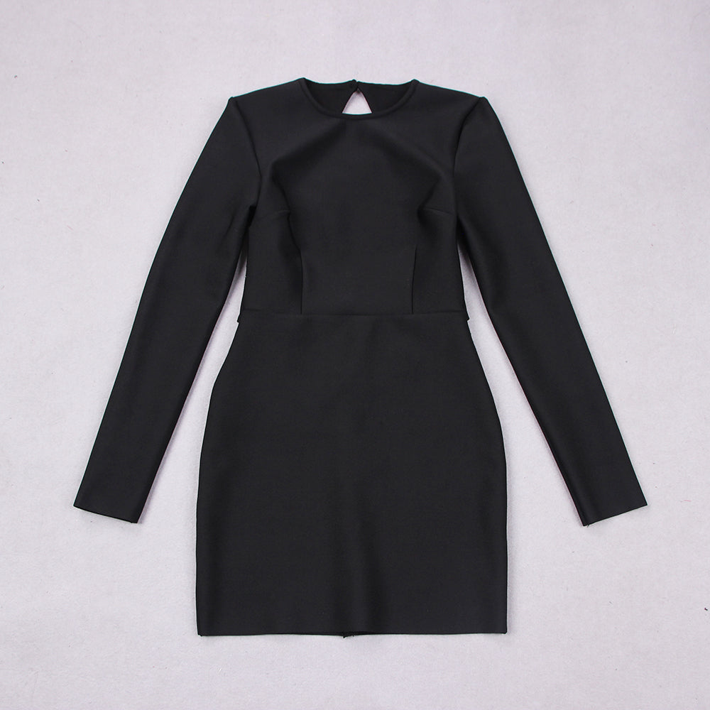 Long Sleeve Backless Dress