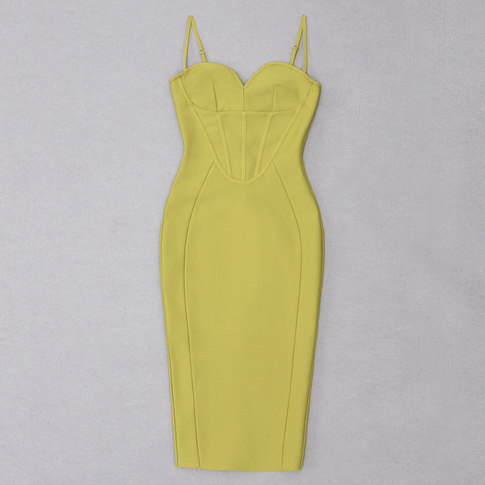 Bustier Structured Midi Dress HV8829