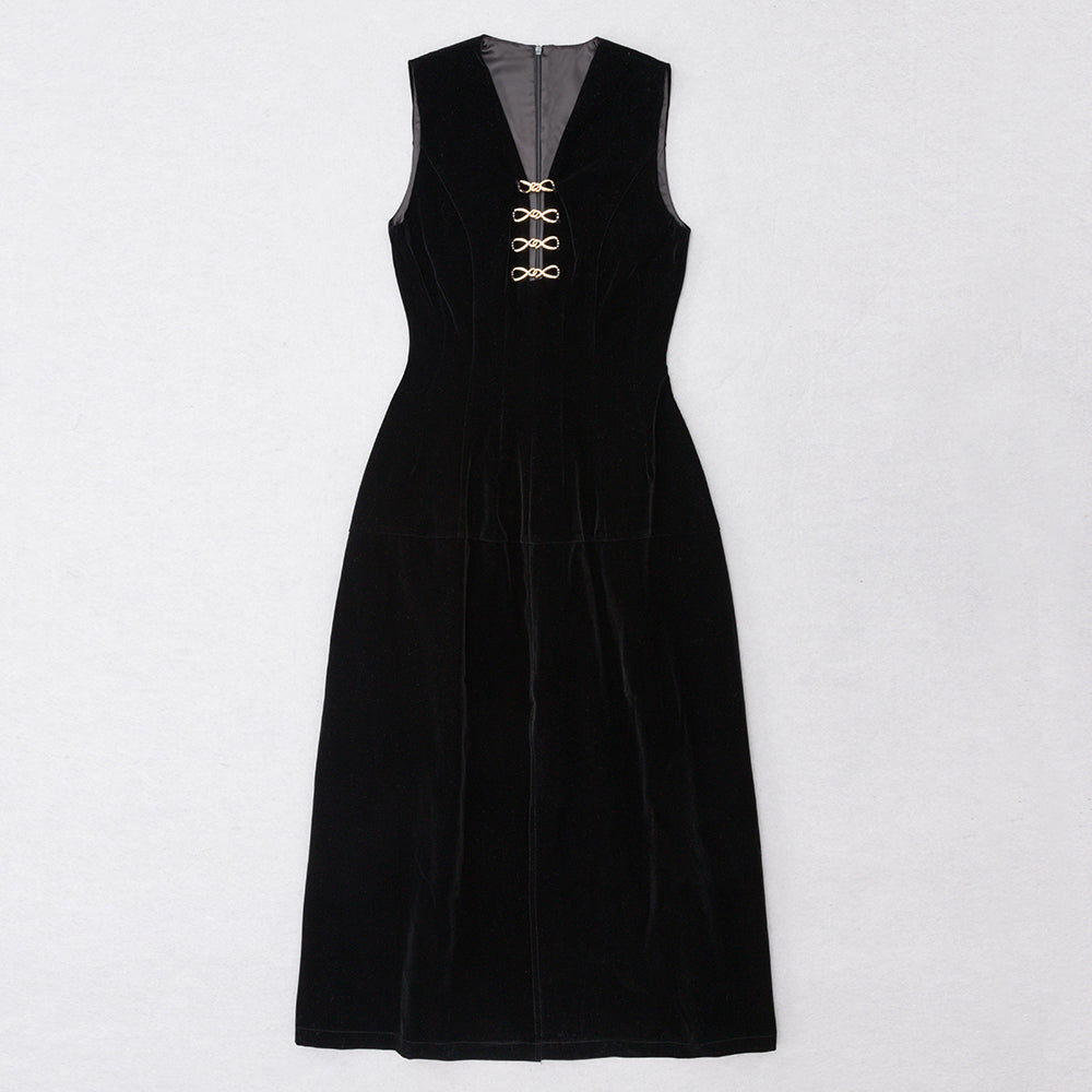 Bustier Detail Fluted Midi Dress Hot Pink HV8550