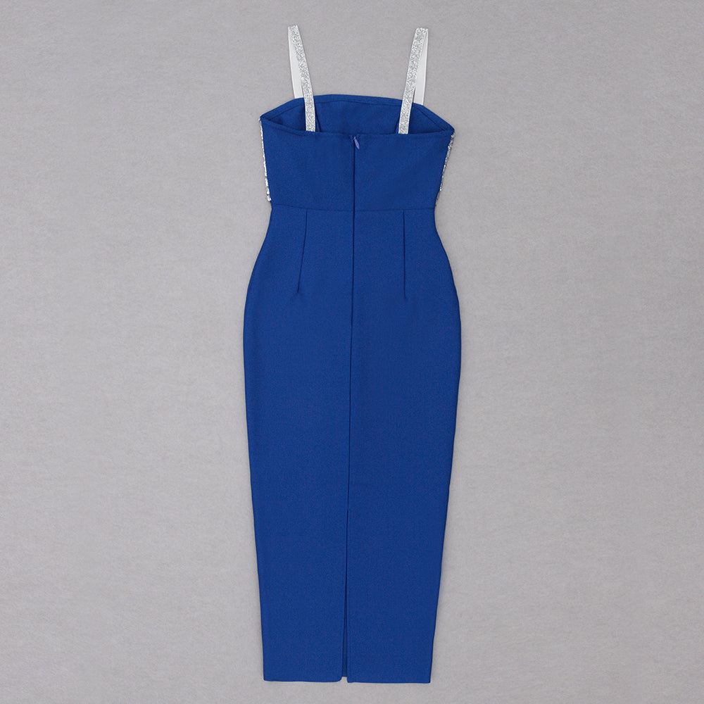 Sequined Cut Out Midi Dress HV8750