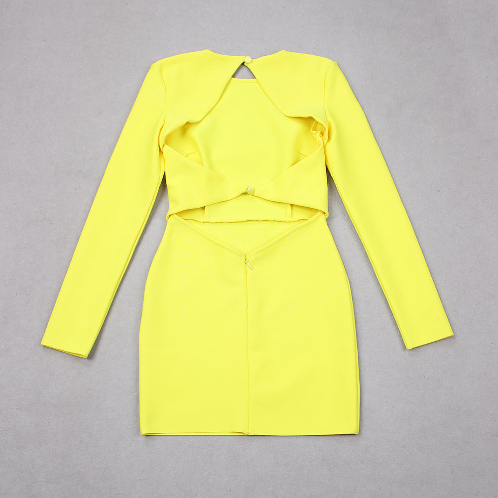 Long Sleeve Backless Dress