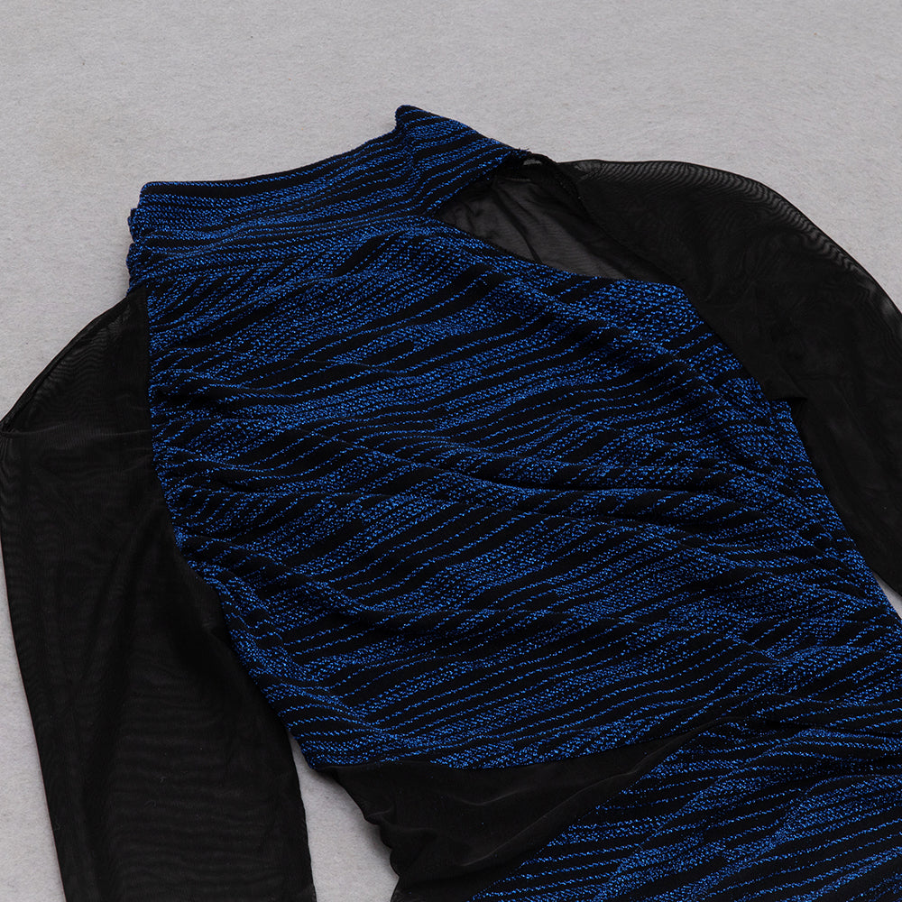 Long Sleeve Sparkly Midi Dress HV9014