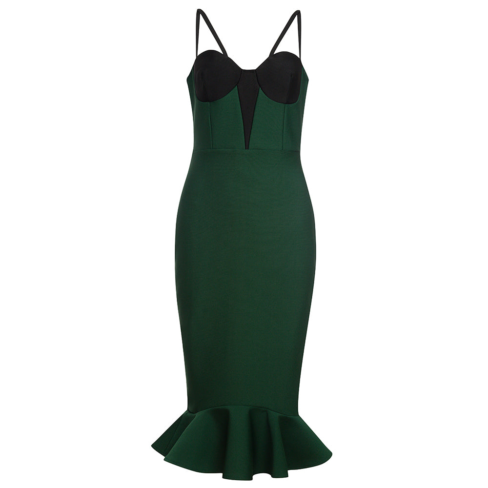 Bustier Mermaid Midi Dress HV8634