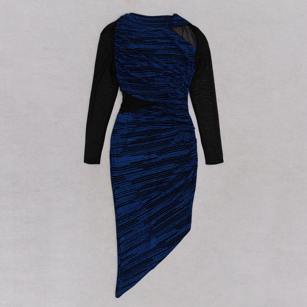 Long Sleeve Sparkly Midi Dress HV9014