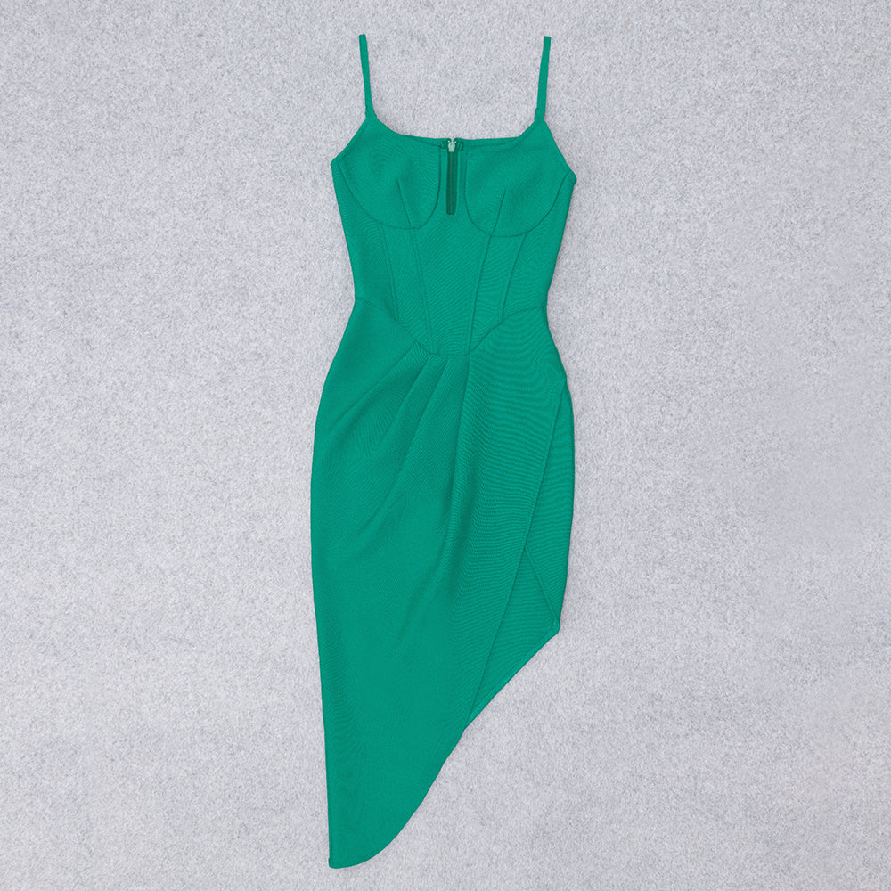 Bustier Draped Midi Dress HV8788