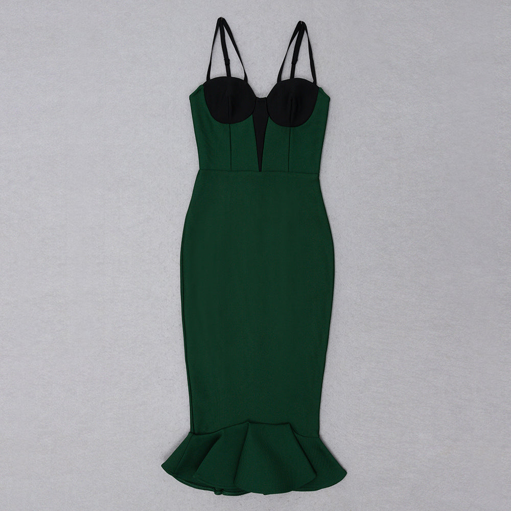 Bustier Mermaid Midi Dress HV8634