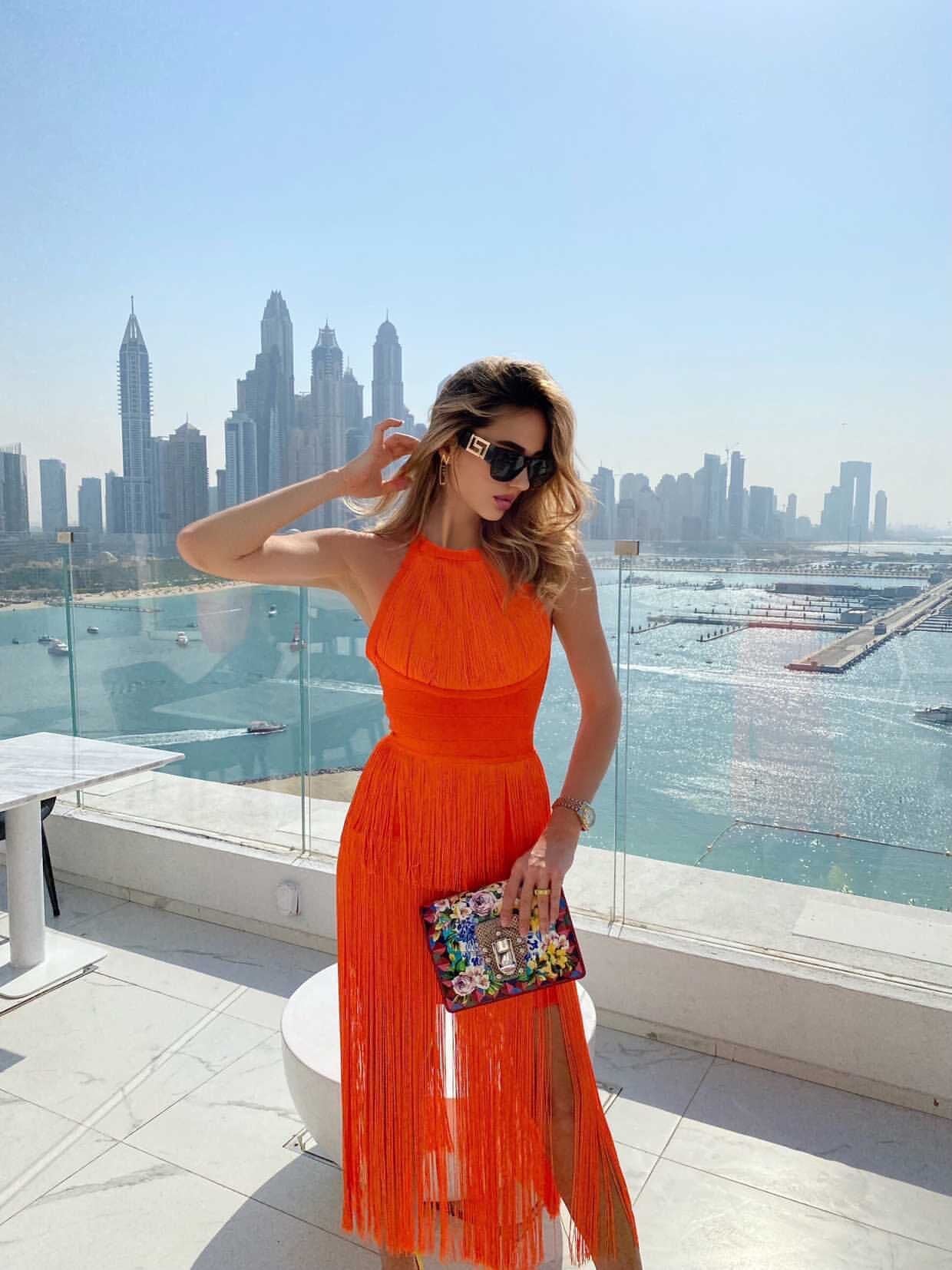 Halter Tassel Midi Dress HV7533