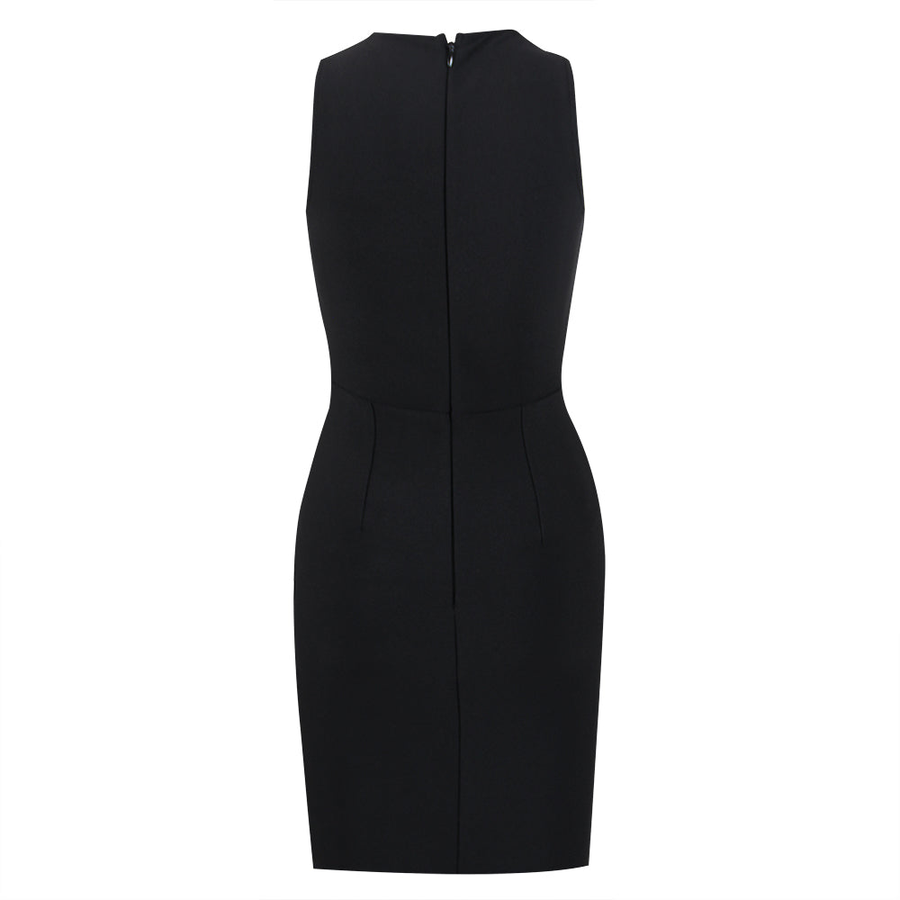 Rhinestone Trim Mesh Dress HV8793