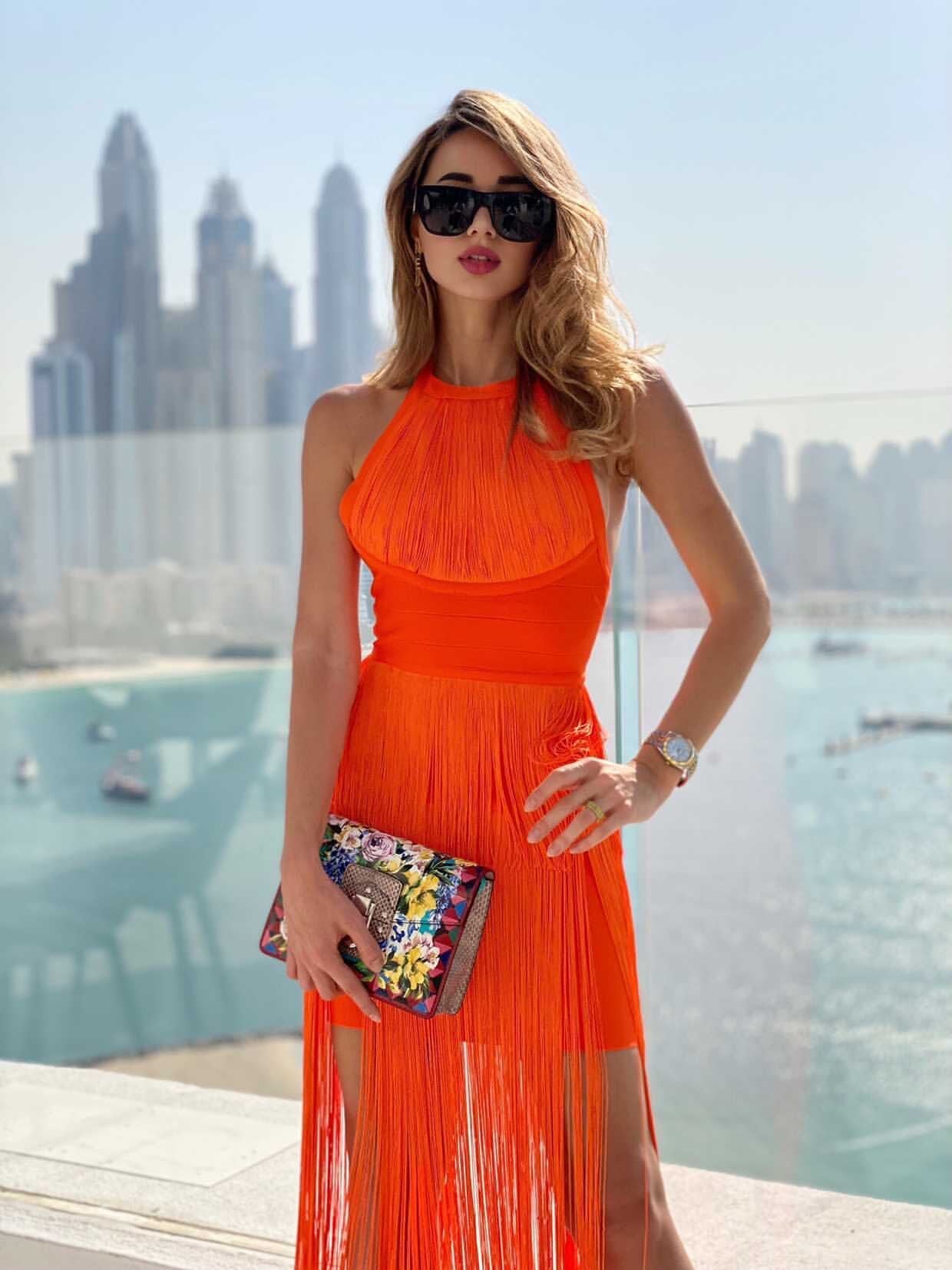 Halter Tassel Midi Dress HV7533