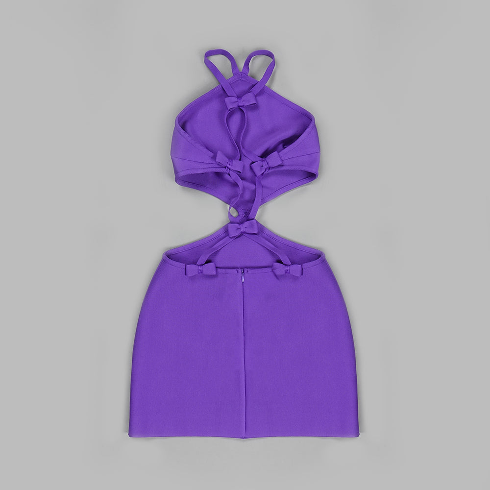 Halter Bow Detail Strappy Dress HV8414