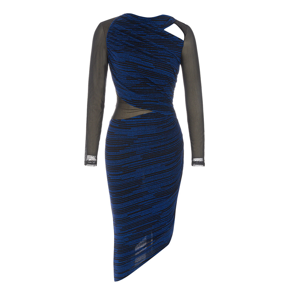 Long Sleeve Sparkly Midi Dress HV9014