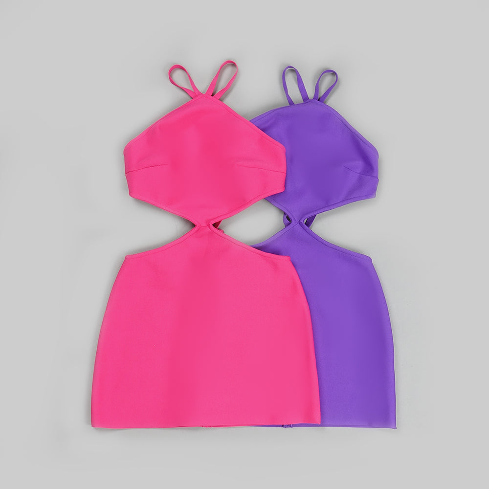 Halter Bow Detail Strappy Dress HV8414