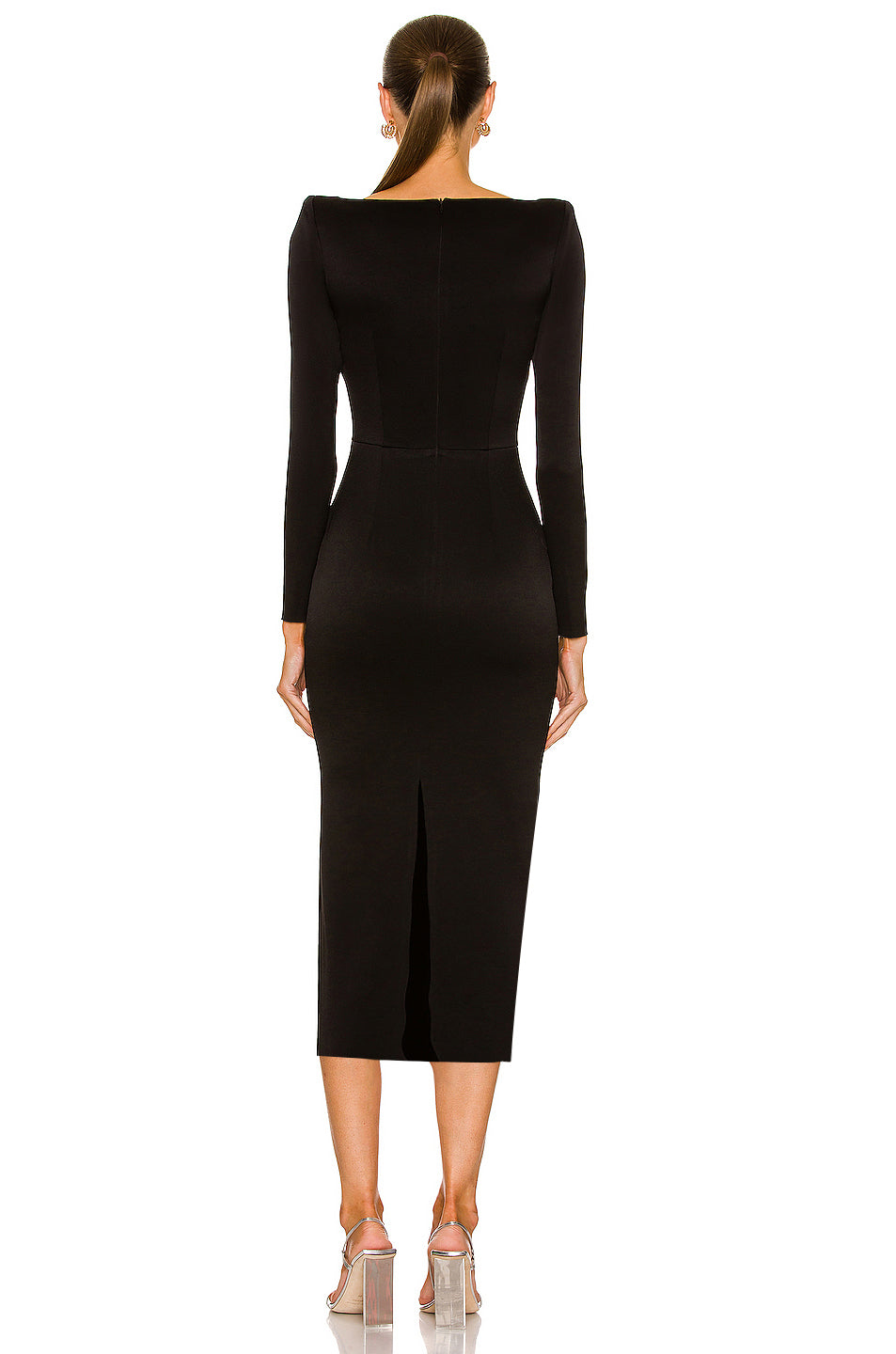 Long Sleeve Bustier Midi Dress HV8903