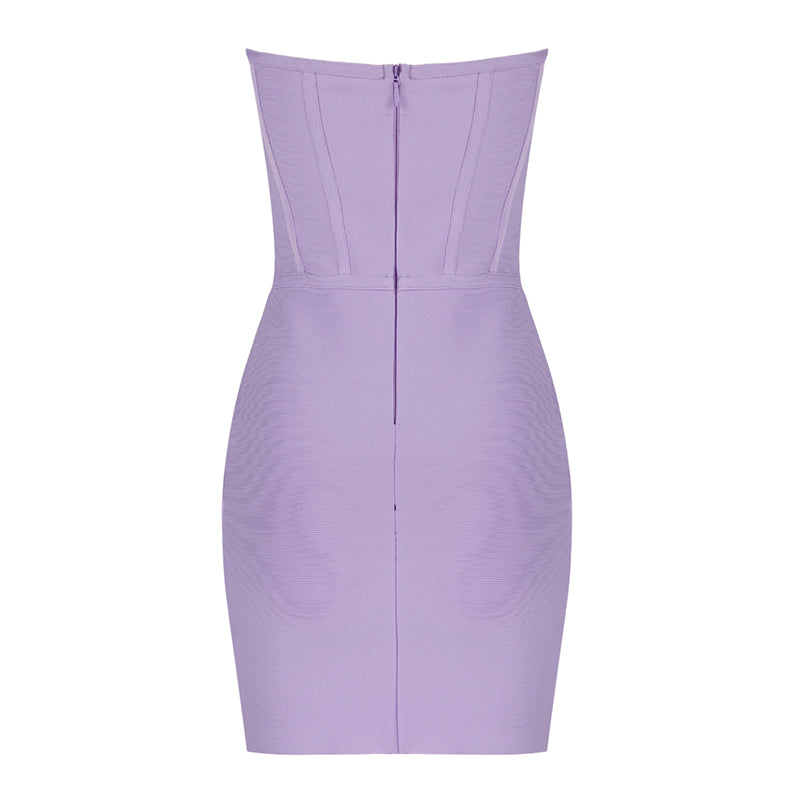 Strapless Mini Dress Lilac HV7398