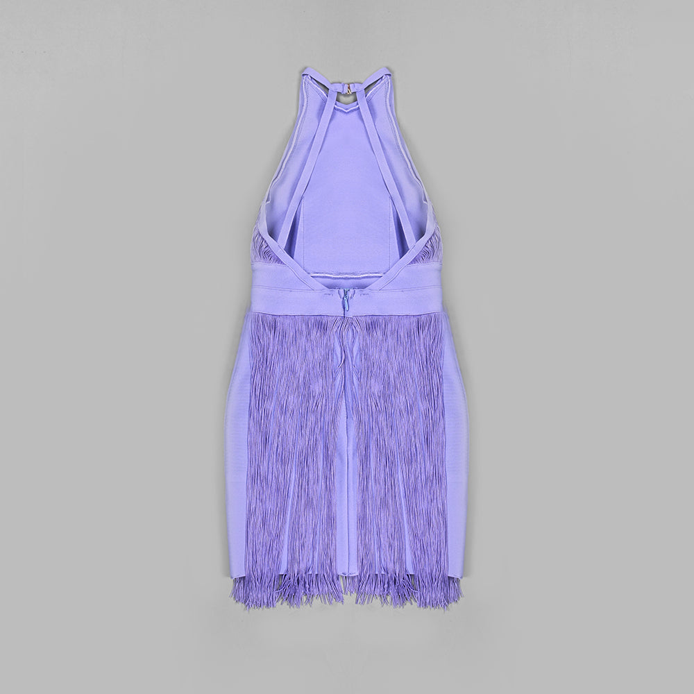 Halter Tassel Backless Dress HV8541