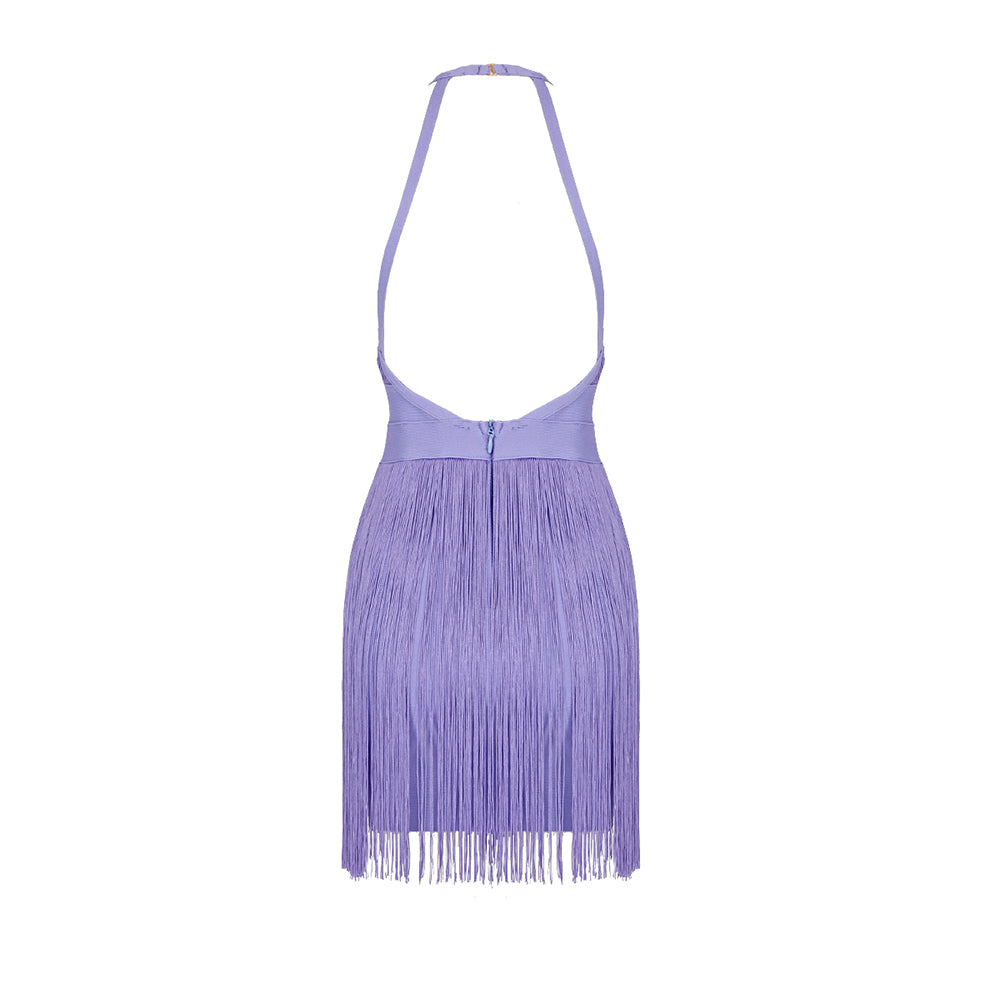 Halter Tassel Backless Dress HV8541