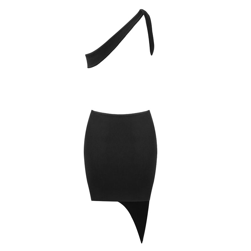 One Shoulder Cut Out Backless Dress HV7627