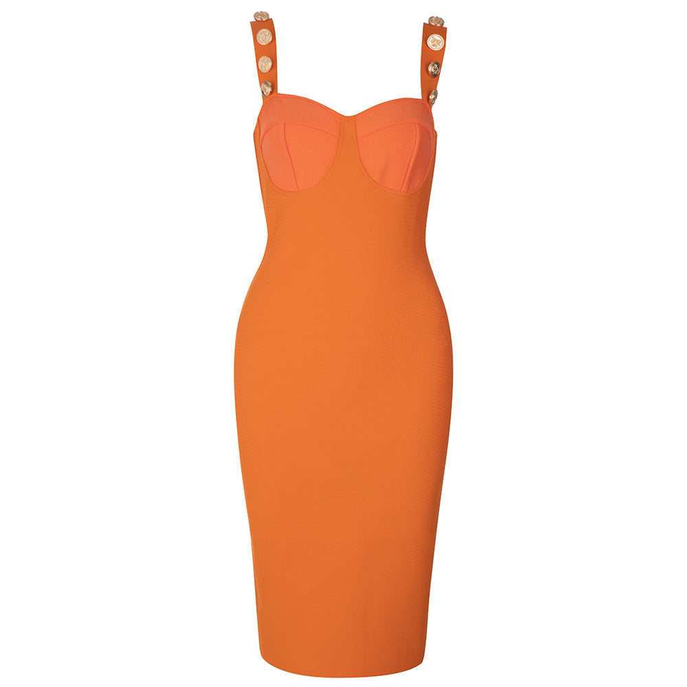 Button Bustier Dress HV8410