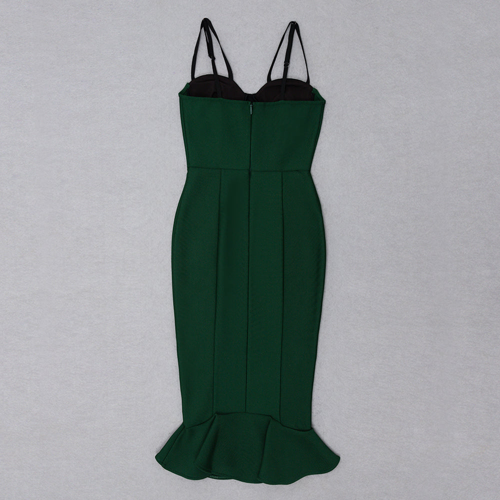 Bustier Mermaid Midi Dress HV8634