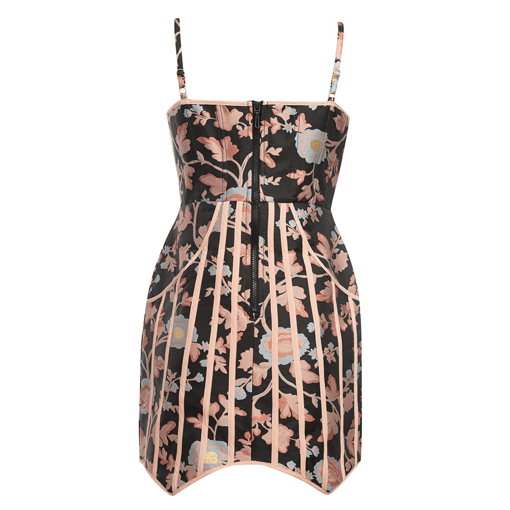 Floral Bustier Structured Dress HV8545