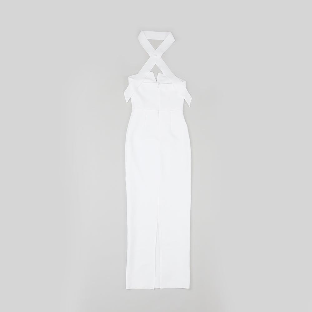 Choker Strapless Bow Maxi Dress HV8535