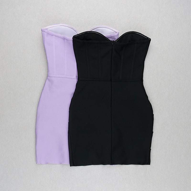 Strapless Mini Dress Lilac HV7398