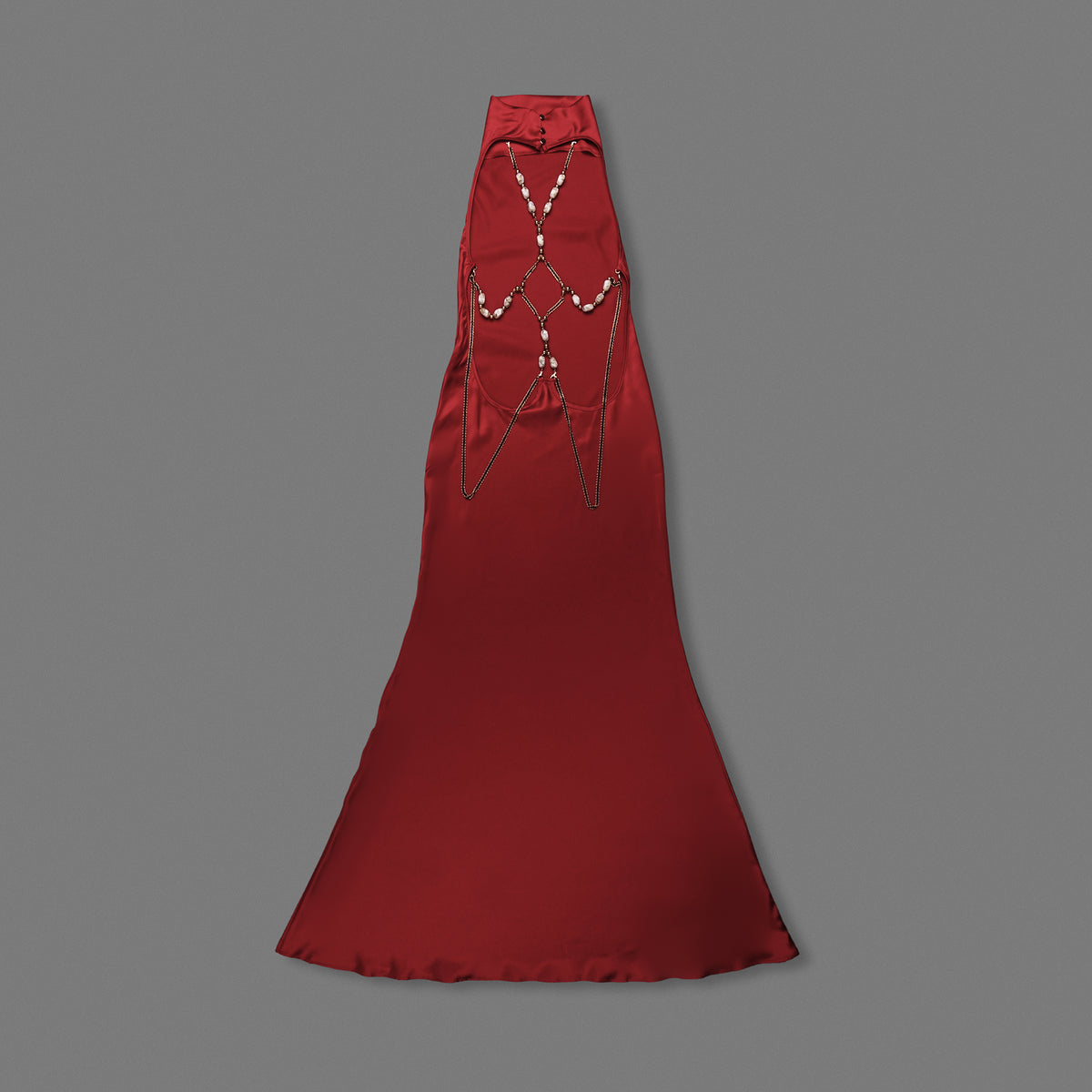 Halter Embellished Back Maxi Dress HV0179