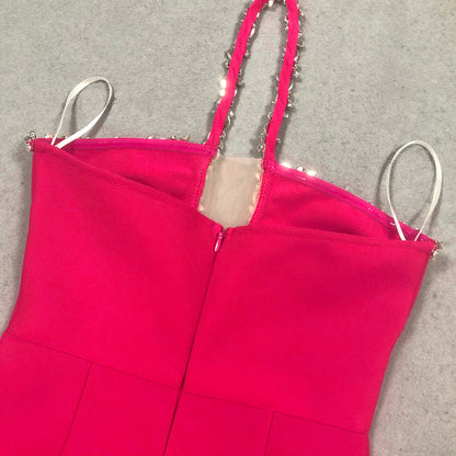 Halter Crystal Maxi Dress