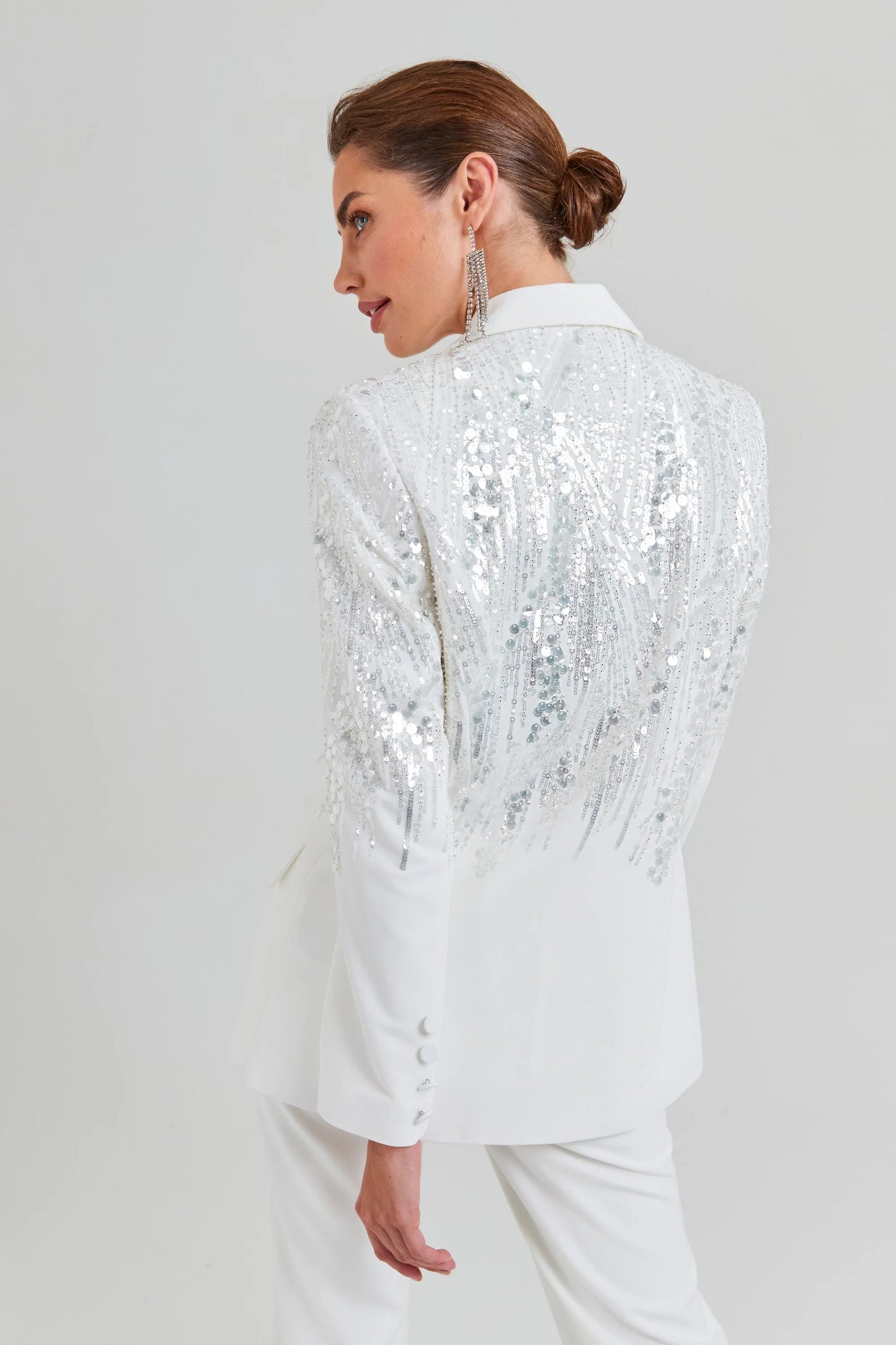 Sequin Suit White HV1088