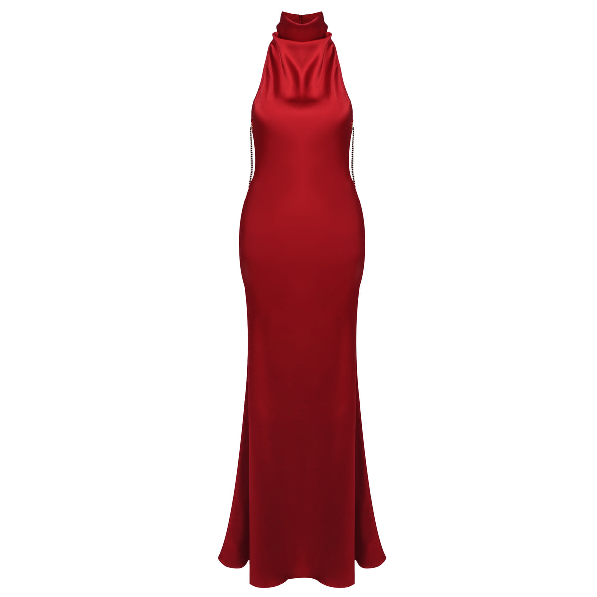 Halter Embellished Back Maxi Dress HV0179