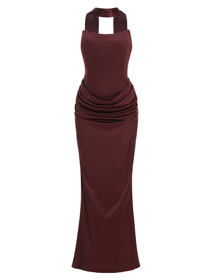 Strapless Draped Corset Maxi Dress HV3156