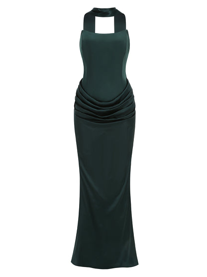 Strapless Draped Corset Maxi Dress HV3156