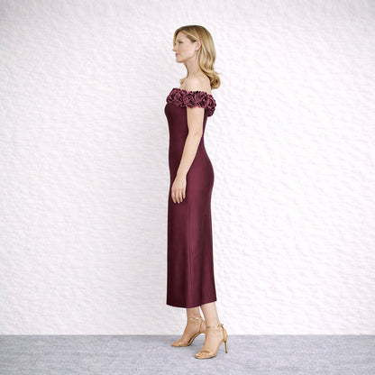 Floral Bardot Midi Dress White HV2754