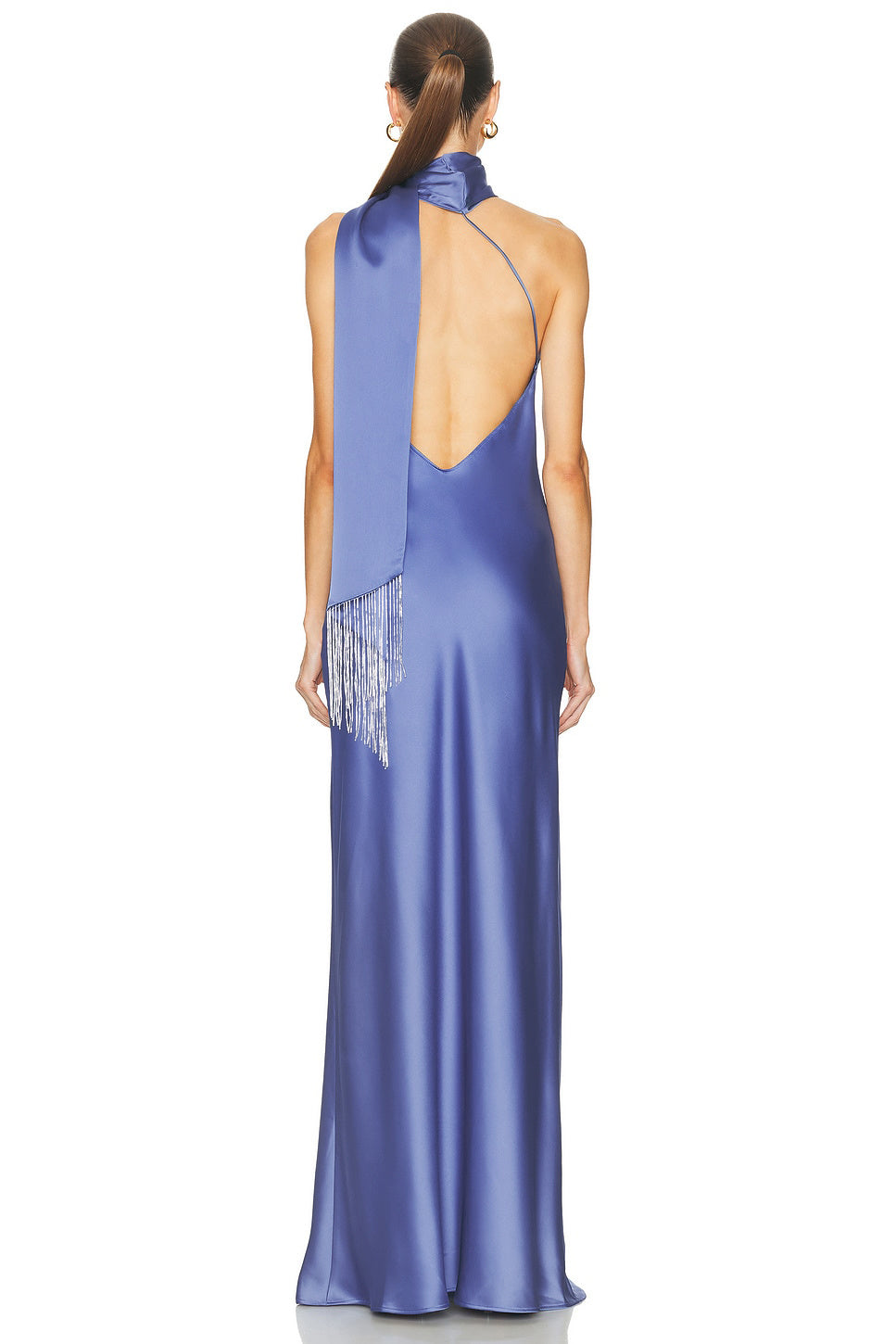 Halter Scarf Maxi Dress Blue HV2937
