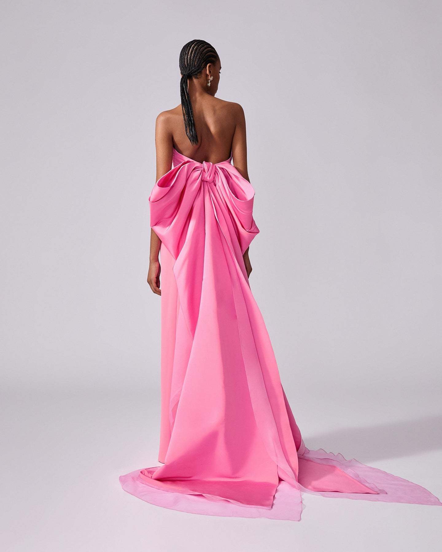 Strapless Bow Detail Maxi Dress Pink HV2720