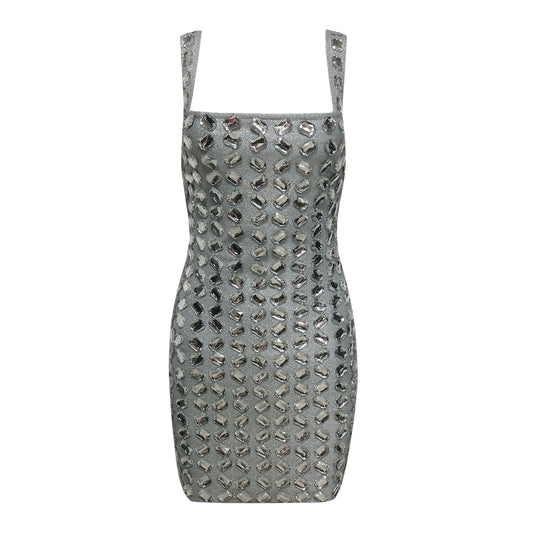 Crystal Sparkly Dress Silver HV2695