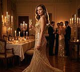 Halter Sequined Maxi Dress Gold HV2858