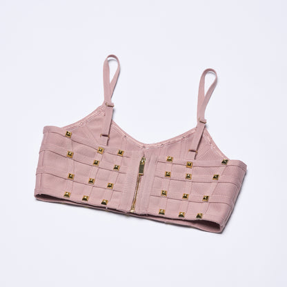 Studded Two Piece Dress Nude Pink HV2189