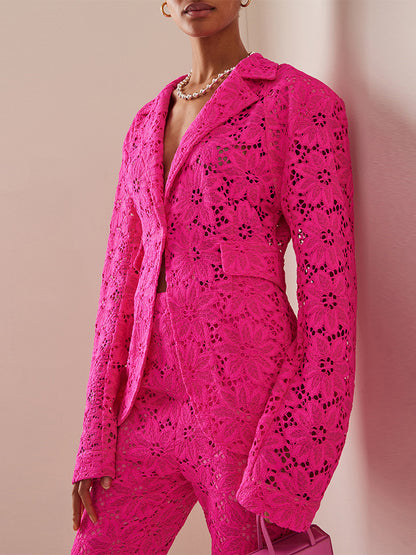 Floral Crochet Suit HV2890
