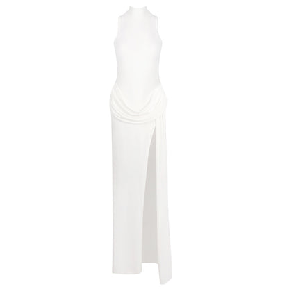 Draped Detail Maxi Dress White HV2650