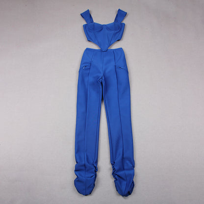 Bustier Structured Jumpsuit Blue HV9272