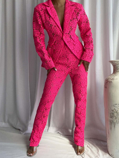 Floral Crochet Suit HV2890