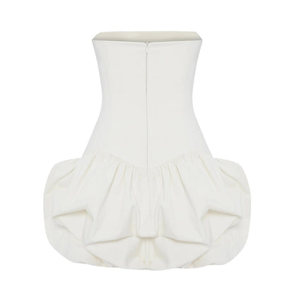 Strapless Studded Puff Dress White HV2599